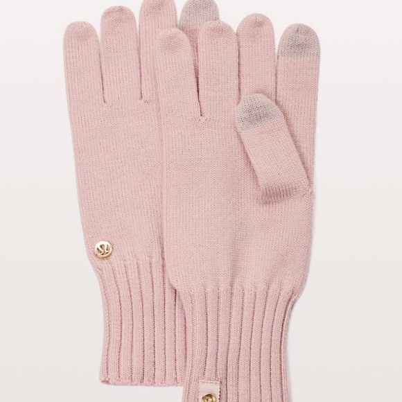 NWT MITP LULULEMON WOOL BE TOASTY GLOVES PINK - Picture 2 of 8